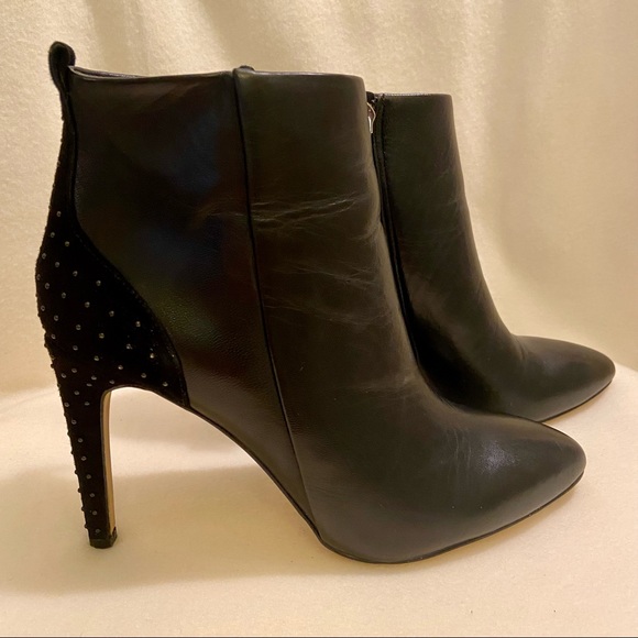✨EUC Ann Taylor Lisa Genuine Leather with Suede Studded Booties - Picture 2 of 6